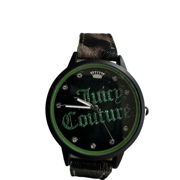 NWT Juicy Couture Black Label Womens Animal Print Band Adjustable Wrist Watch - Picture 1 of 10